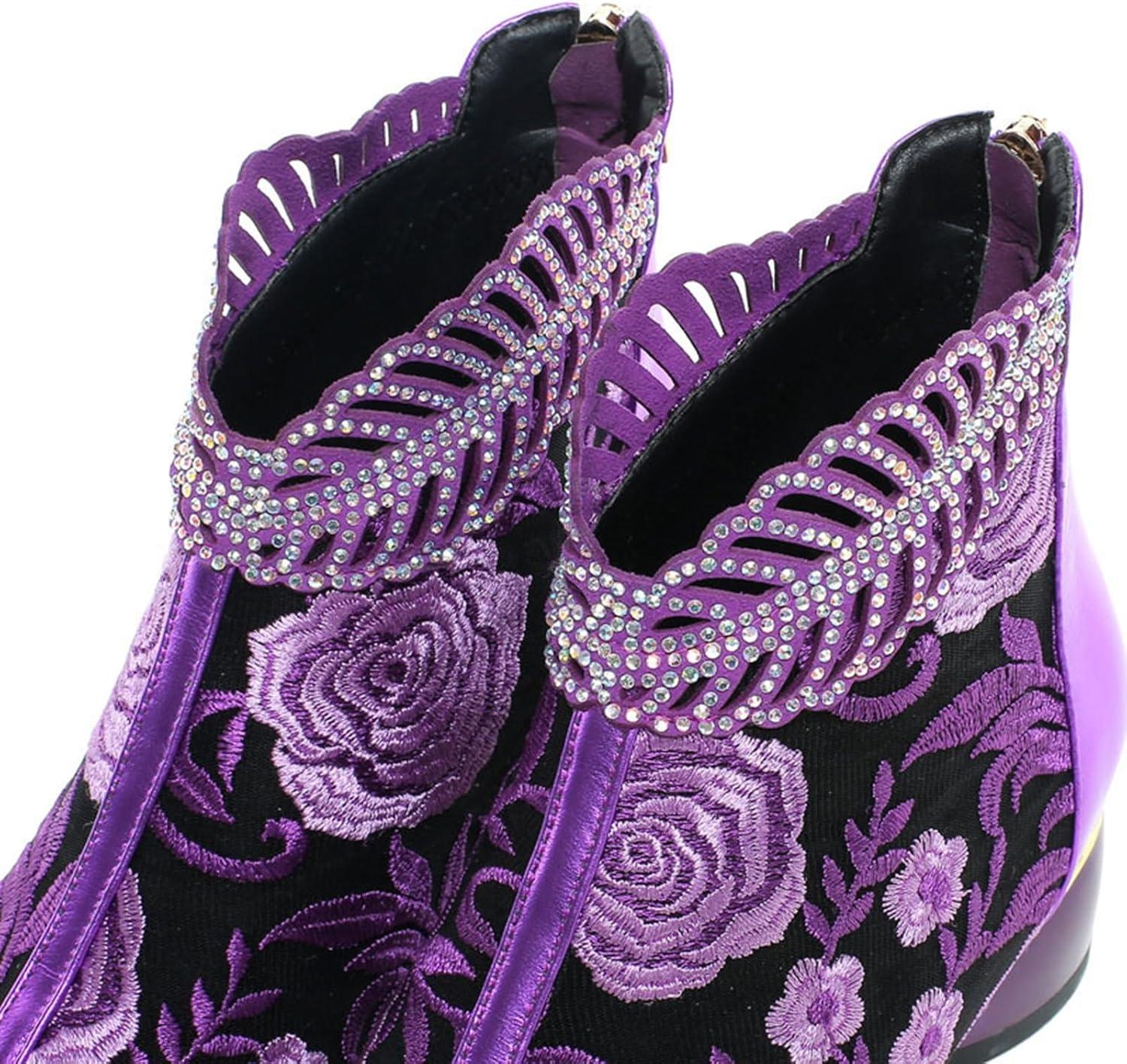 image:imageBottines noires pour femme avec talon Bottes dt pour femme Motif perfor Lgres Chaussures de danse modernes Respirantes Avec fleurs Bottes western paillettes Bottes gothiquesLilas