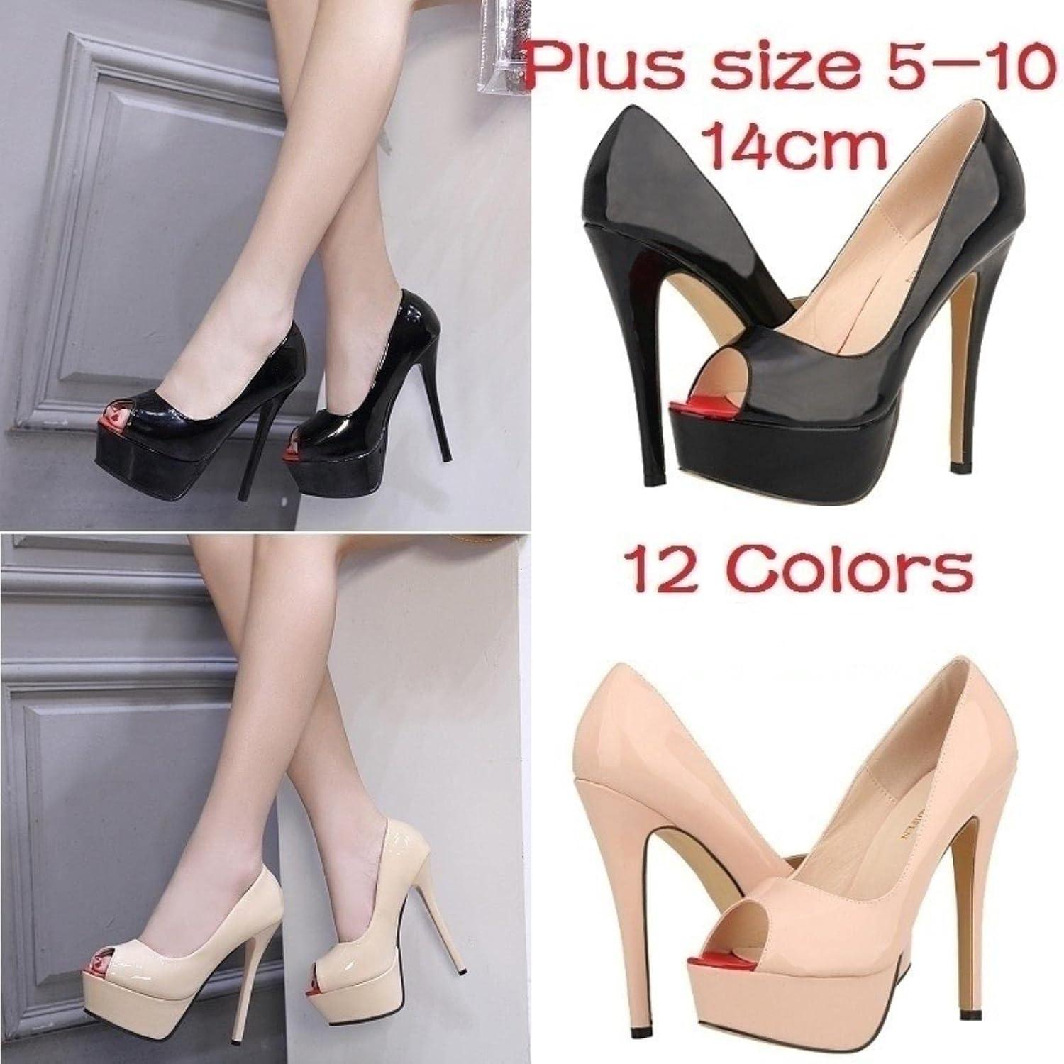 image:imageChaussures talons hauts sexy bout ouvert pour femme en cuir verni rougeViolet