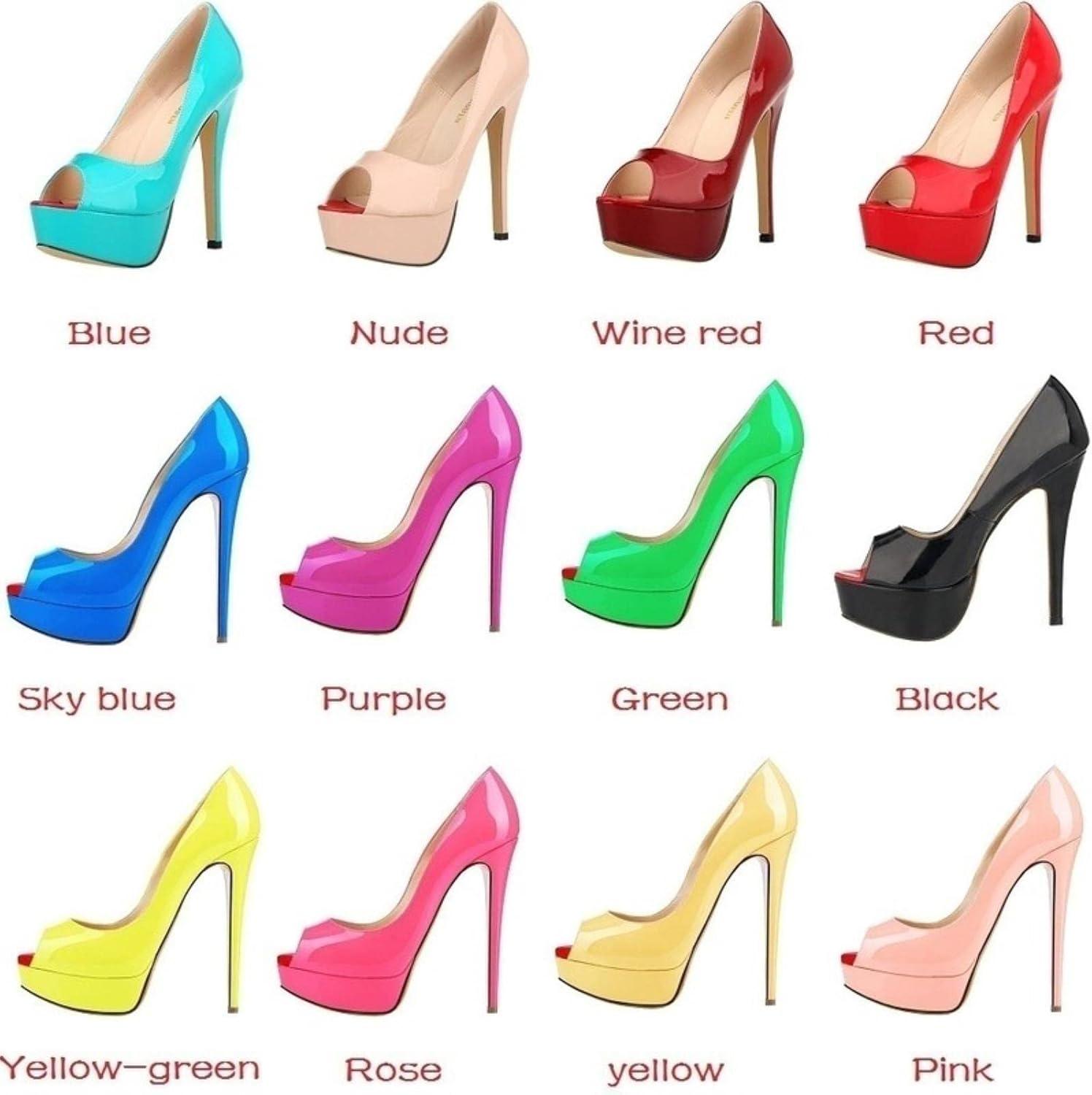 image:imageChaussures talons hauts sexy bout ouvert pour femme en cuir verni rougeViolet