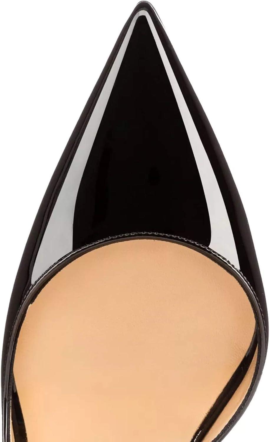 image:imageCuir brevet pour femme Doublure aiguille pointue sexy avec microfibre Talon super haut Escarpins de soire confortables avec femmes Za664sNoir