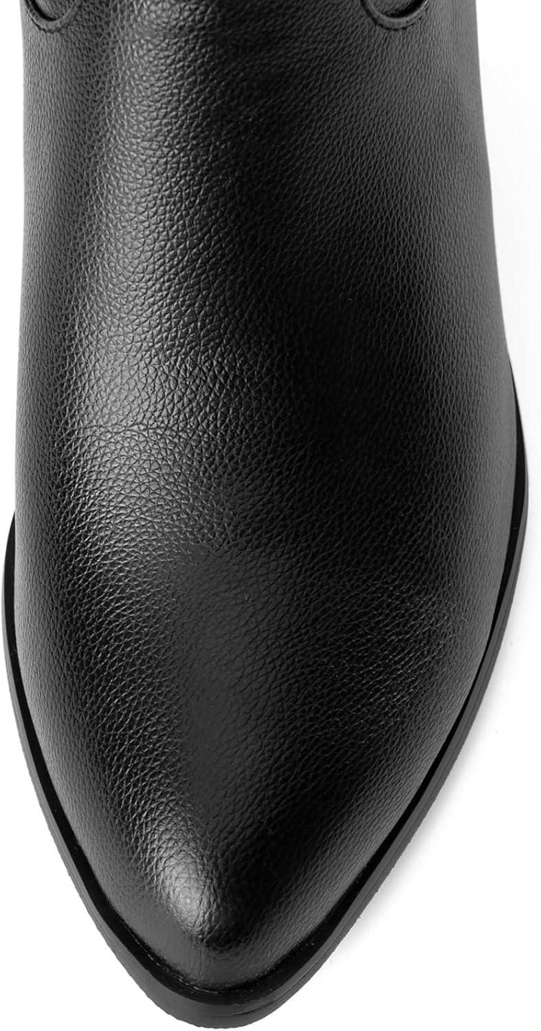 image:imageKurzwelle WesternCowboystiefel mit Spitzen Zehen und BlockabstzenNoir