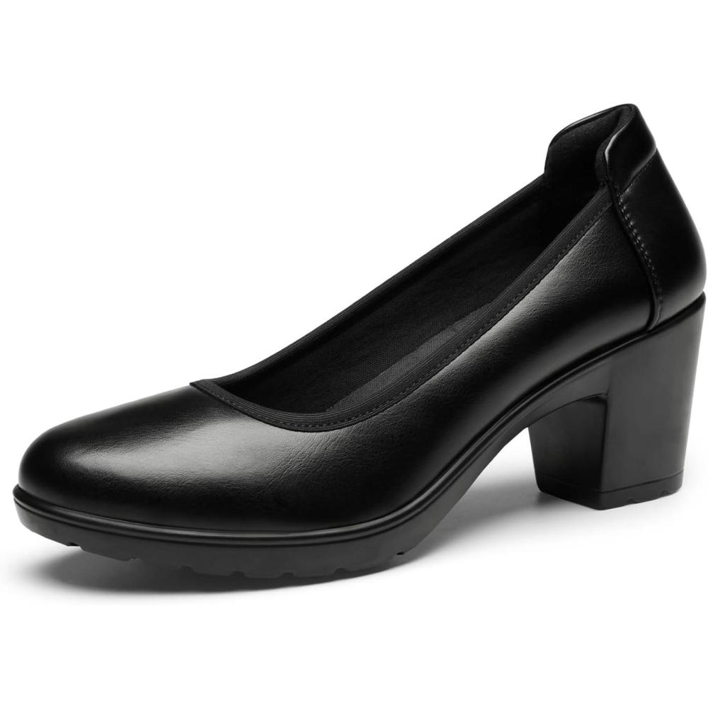 image:imageDREAM PAIRS Femmes Escarpins Chaussures Talon Haut Chaussures Classiques pour Dame Mariage BureauNoir