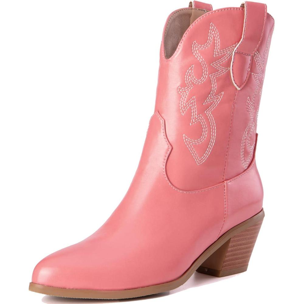image:imageKurzwelle WesternCowboystiefel mit Spitzen Zehen und BlockabstzenRose