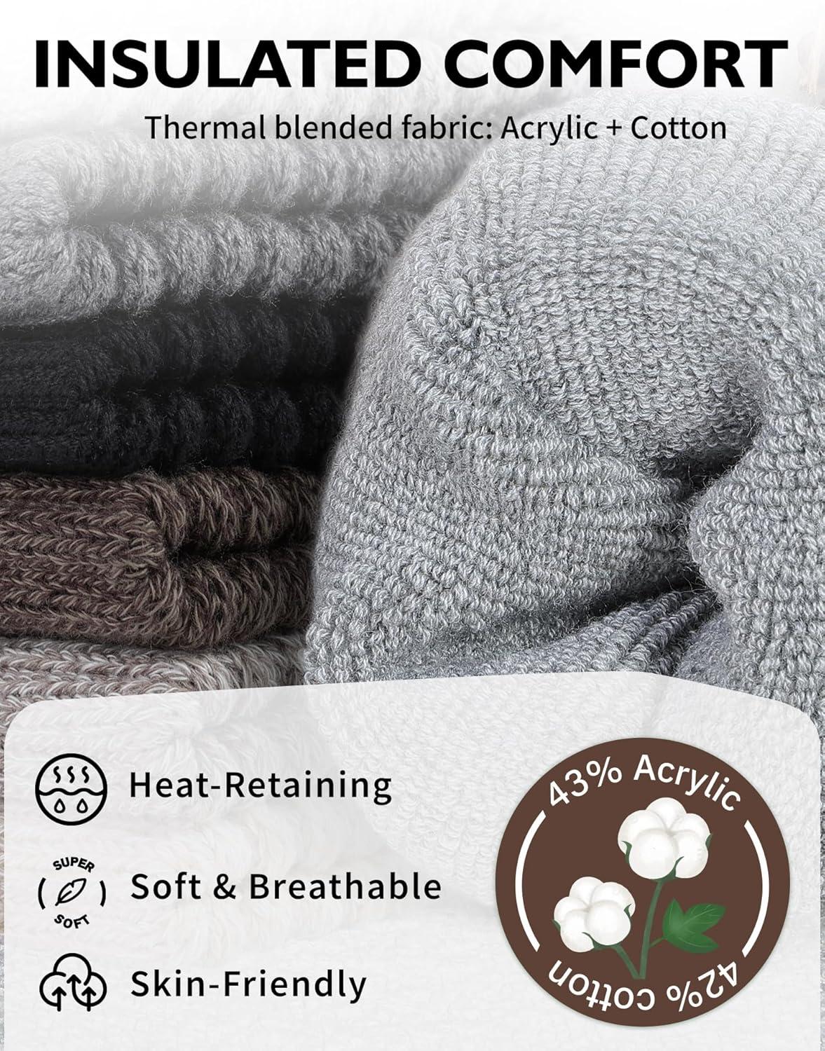 image:imageCLOSEMATE 3 Paires Chaussettes Chaudes Femme 3538 3942 dHiver Thermiques en Coton et Acrylique Antifroid UltraChaud Socquettes paisses Respirantes Multicolores pour Bottes Femme Amples1Noir 1Marron clair 1Gris fonc
