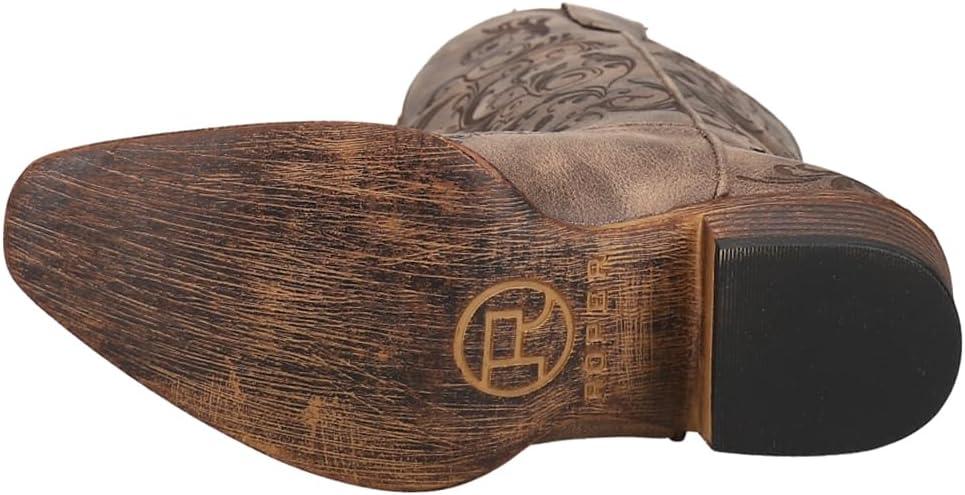 image:imageROPER Bottes brodes bout pointu dcontractes pour femmes talon bas mimollet 2551 cm MarronMarron