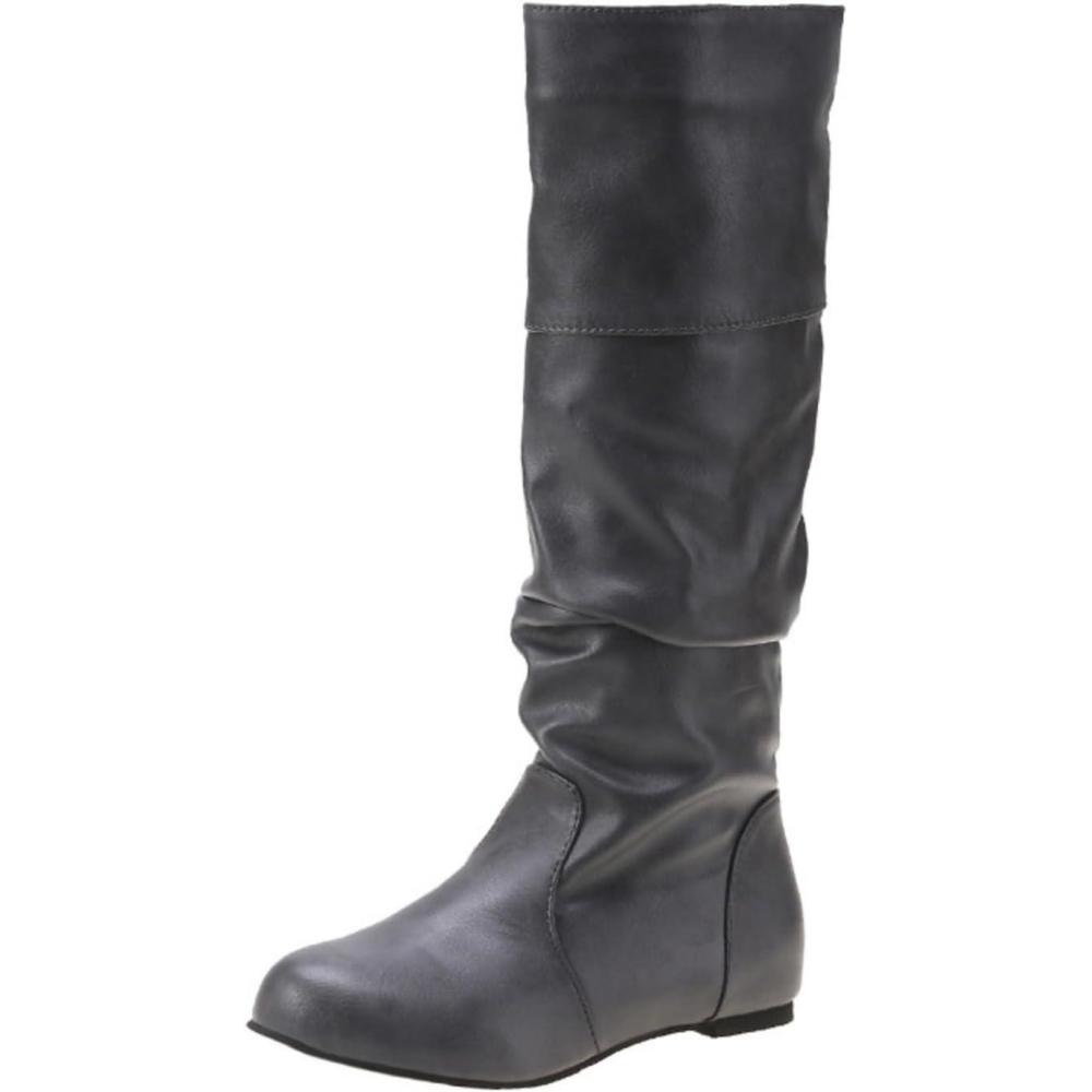 image:imageENEN Santiag Femme Cuir Western Taille 3543 Santiag Femme Gros Mollet Bottes Cowboy Talon Haut avec Fermeture clair Bottes Western Country pour Trekking4321 Gris