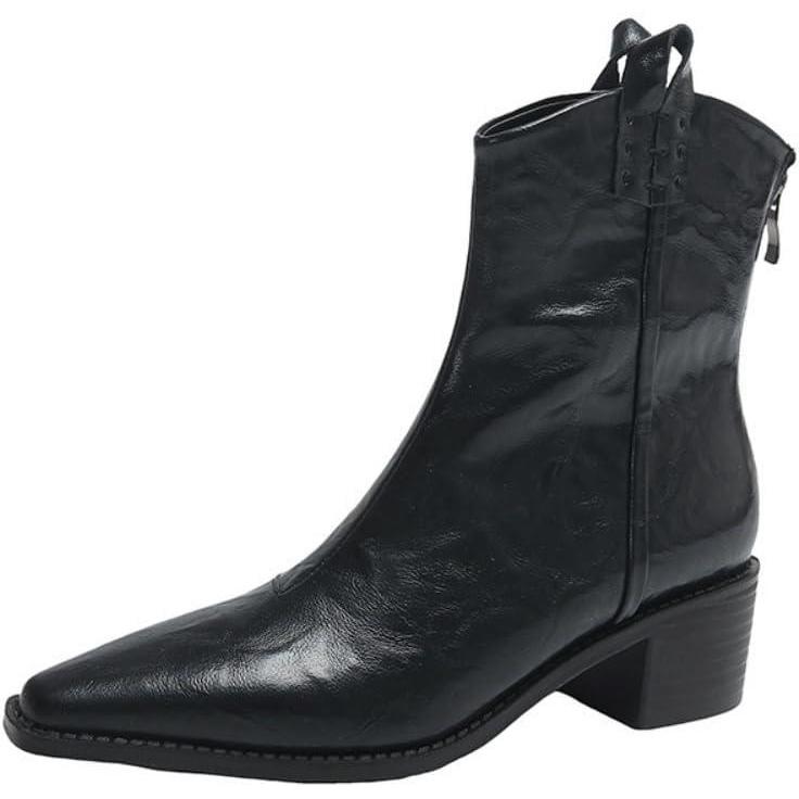 image:imageENEN Santiag Femme Hiver Automne Bottes Cuir 3540EU Botte Cowboy Gros Mollet Country Mode Ankle Hiver de Trekking Plein Air Dcontracte De La Mode Western ChaussuresNoir