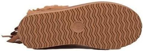 image:imageBottes fourres chaudes femme avec ruban satin et fourrure synthtiqueMarron