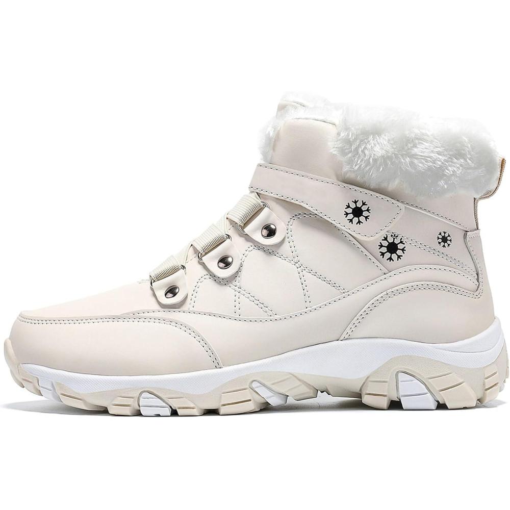 image:imageVITIKE Femme Bottes de Neige Hiver Bottes de RandonneBeige