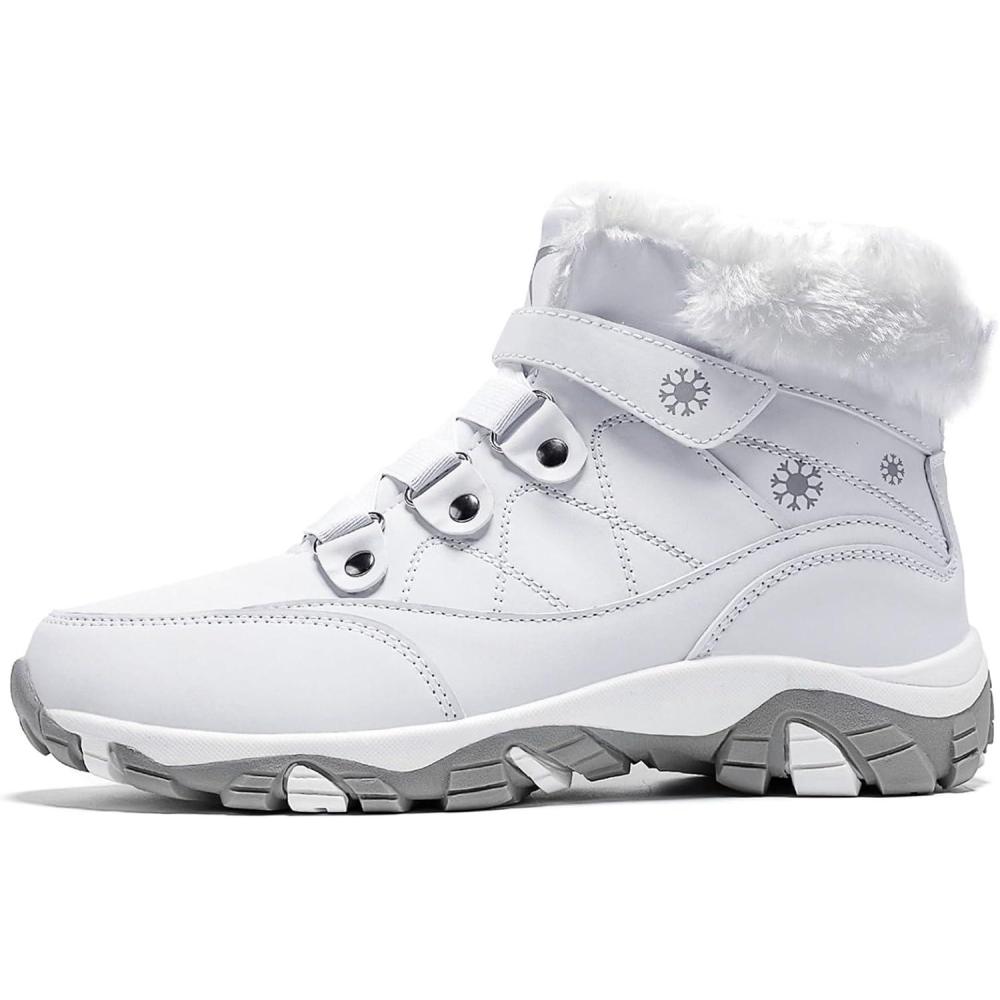 image:imageVITIKE Femme Bottes de Neige Hiver Bottes de RandonneBlanc