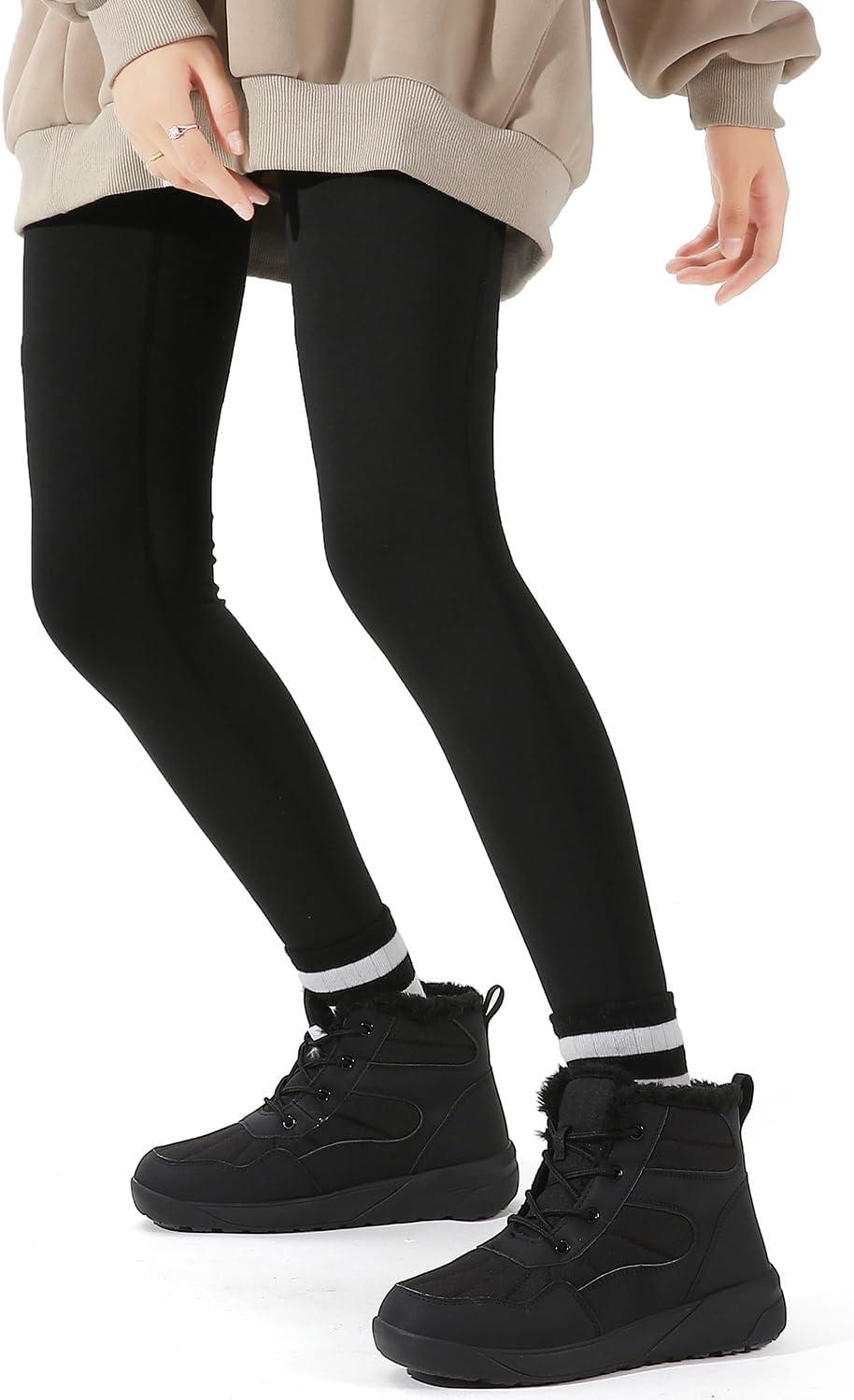 image:imageChayChax Bottines Hiver Femme Bottes de Neige Fourres Chaudes Bottines Lacets Impermable Snow Boots Chaussures dhiver AntidrapantesNoir