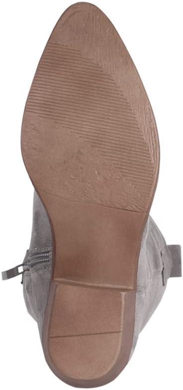 image:imageElara Bottes Femmes de Cowboy Motard ChunkyrayanGris Suede