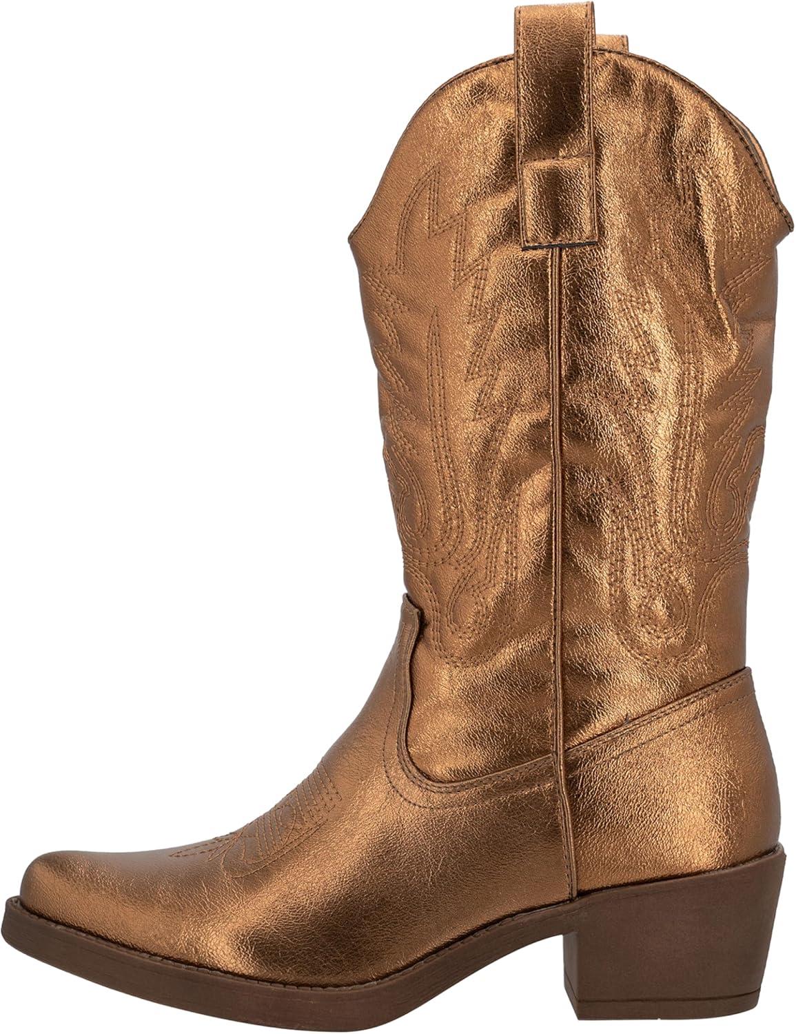 image:imageElara Bottes Femmes de Cowboy Motard ChunkyrayanOr Rose Paris