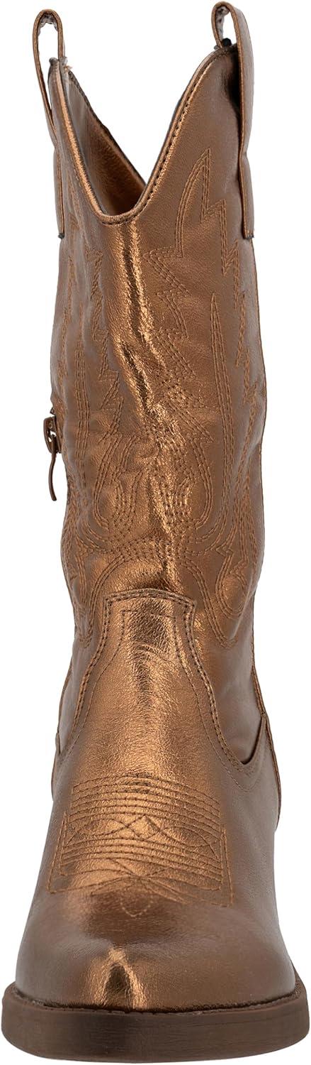 image:imageElara Bottes Femmes de Cowboy Motard ChunkyrayanOr Rose Paris