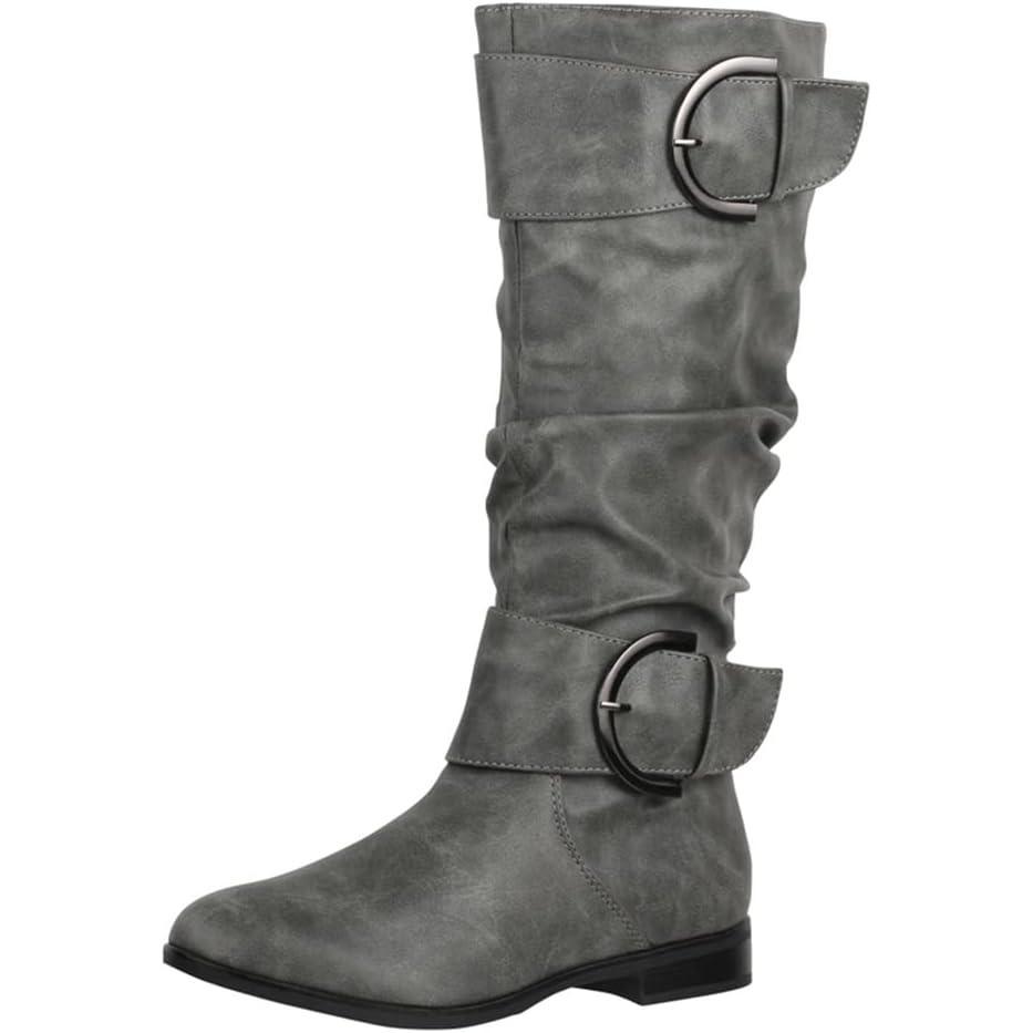 image:imageElara Bottines Femme Bottes Glissire ChunkyrayanGris Rez