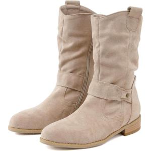2025 Bottines d&rsquo;hiver à talons hauts pour femme Fermeture éclair Vêtements d&rsquo;extérieur Bottines classiques noires Nouveau talon épais Bottes en maille respirante(Beige)