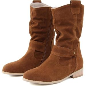 2025 Bottines d&rsquo;hiver à talons hauts pour femme Fermeture éclair Vêtements d&rsquo;extérieur Bottines classiques noires Nouveau talon épais Bottes en maille respirante(Marron)