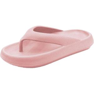Tongs pour femme, homme, piscine, maison, plateforme d&rsquo;été, chaussons de douche, bain souples, sandales unisexes, plage antidérapantes, tongs confortables chaussons décontractés Slippers Slide Foam(Rose)