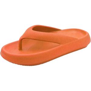 Tongs pour femme, homme, piscine, maison, plateforme d&rsquo;été, chaussons de douche, bain souples, sandales unisexes, plage antidérapantes, tongs confortables chaussons décontractés Slippers Slide Foam(Orange)