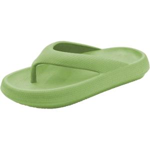 Tongs pour femme, homme, piscine, maison, plateforme d&rsquo;été, chaussons de douche, bain souples, sandales unisexes, plage antidérapantes, tongs confortables chaussons décontractés Slippers Slide Foam(Vert)