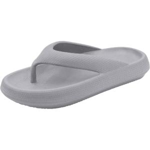 Tongs pour femme, homme, piscine, maison, plateforme d&rsquo;été, chaussons de douche, bain souples, sandales unisexes, plage antidérapantes, tongs confortables chaussons décontractés Slippers Slide Foam(Gris)