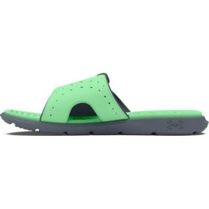Under Armour Femme UA W Ignite 7 SL Slides(306 Vert Matrique Gravier Gravier)
