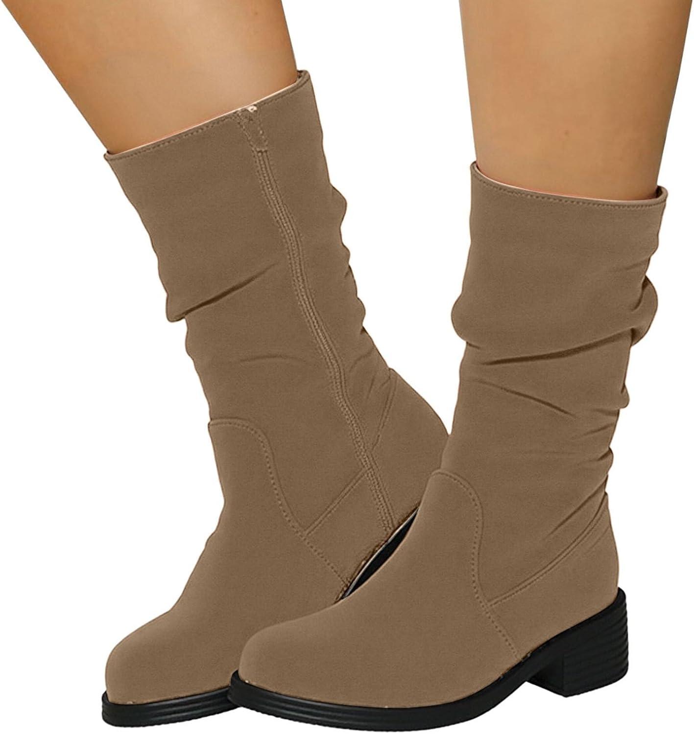 image:imageGenerisch Bottes western pour femme lgantes Avec talon Bottes de cowboy mihautes confortables Bottes dhiver pour femmeKaki