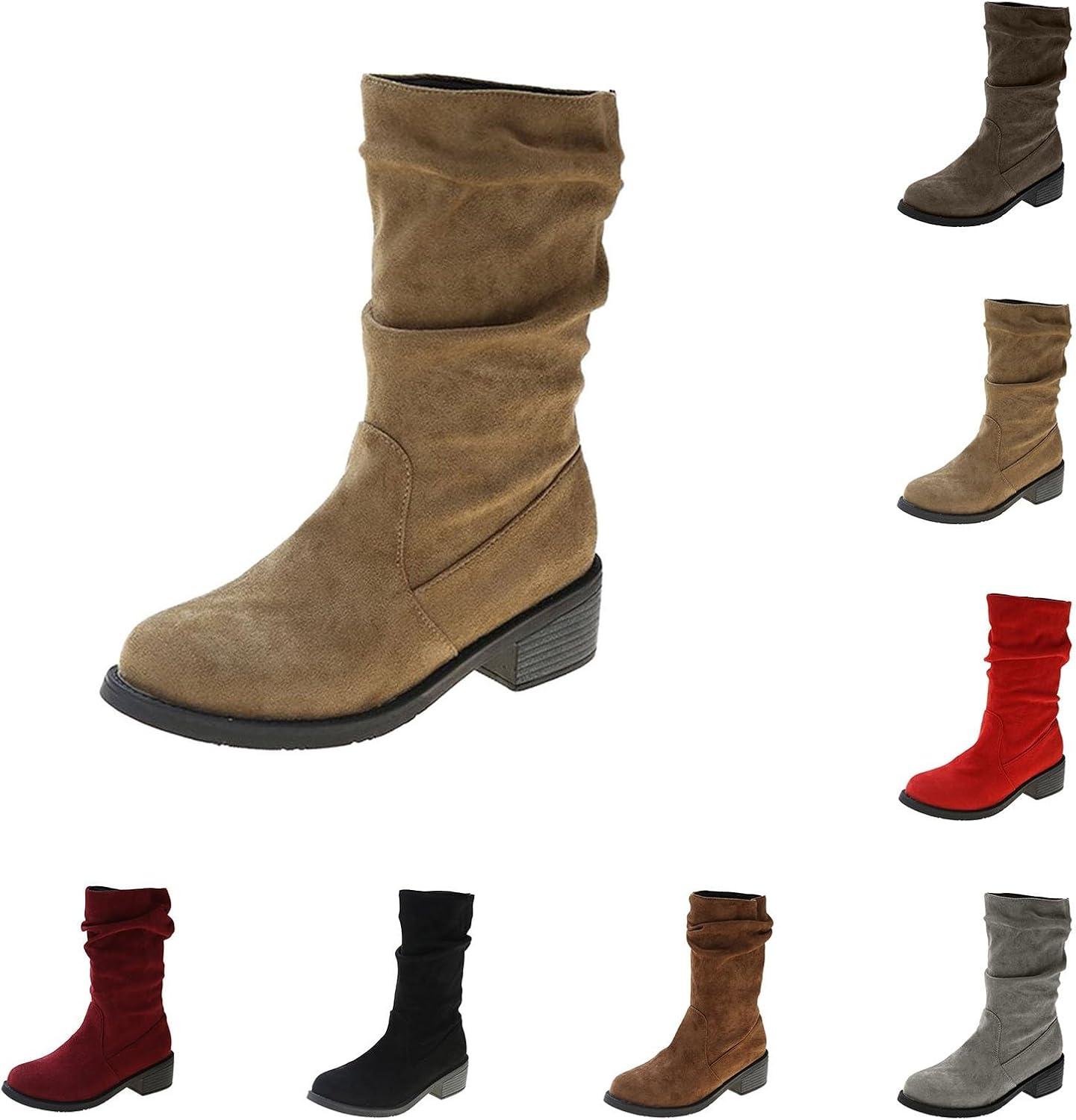 image:imageGenerisch Bottes western pour femme lgantes Avec talon Bottes de cowboy mihautes confortables Bottes dhiver pour femmeKaki