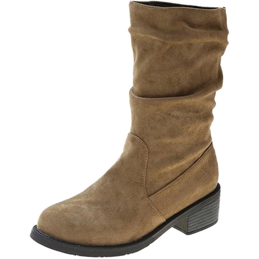 image:imageGenerisch Bottes western pour femme lgantes Avec talon Bottes de cowboy mihautes confortables Bottes dhiver pour femmeKaki