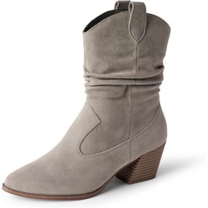 Amazon Essentials Bottes Western Fashion(Gris)