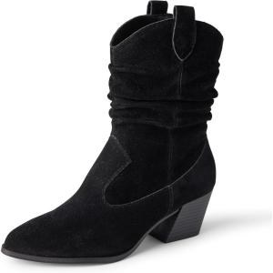 Amazon Essentials Bottes Western Fashion(Noir)
