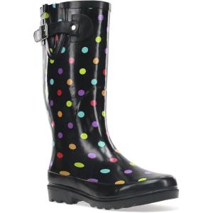 Western Chief Printed Tall Rain Boot Botte de pluieFemme(Noir Ville Dot)