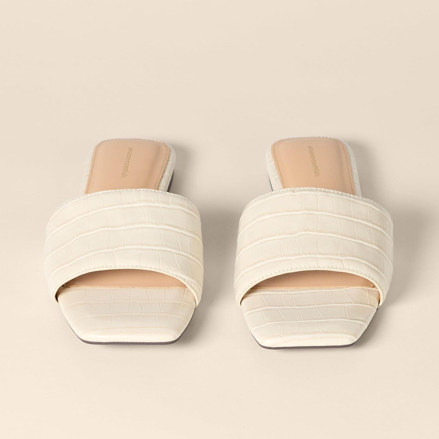 image:imageAmazon Essentials Slide SandalsFaux Crocodile Crme