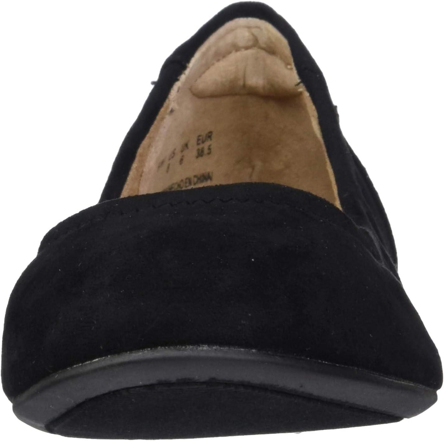 image:imageAmazon Essentials Ballerines Belice FemmeNoir Micro Sude