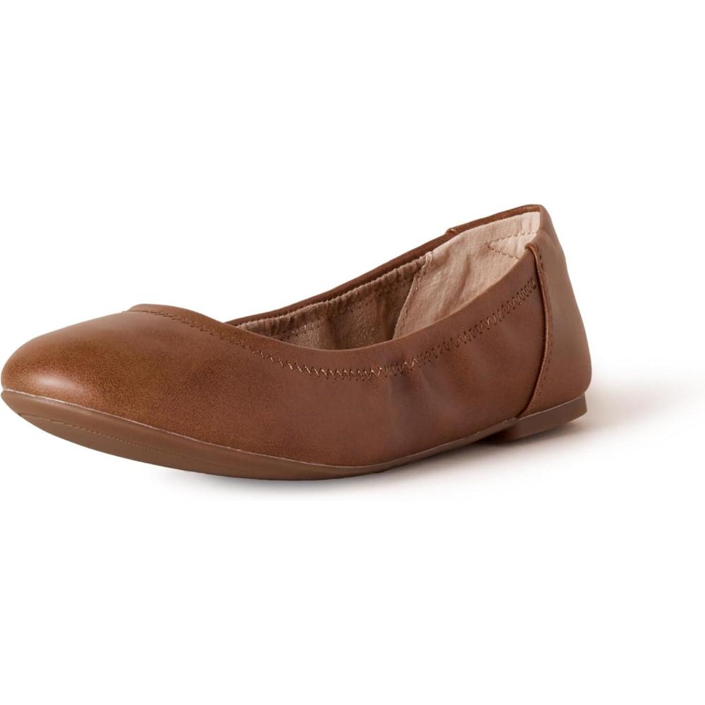 image:imageAmazon Essentials Ballerines Belice FemmeBrun Chtaigne Faux Cuir