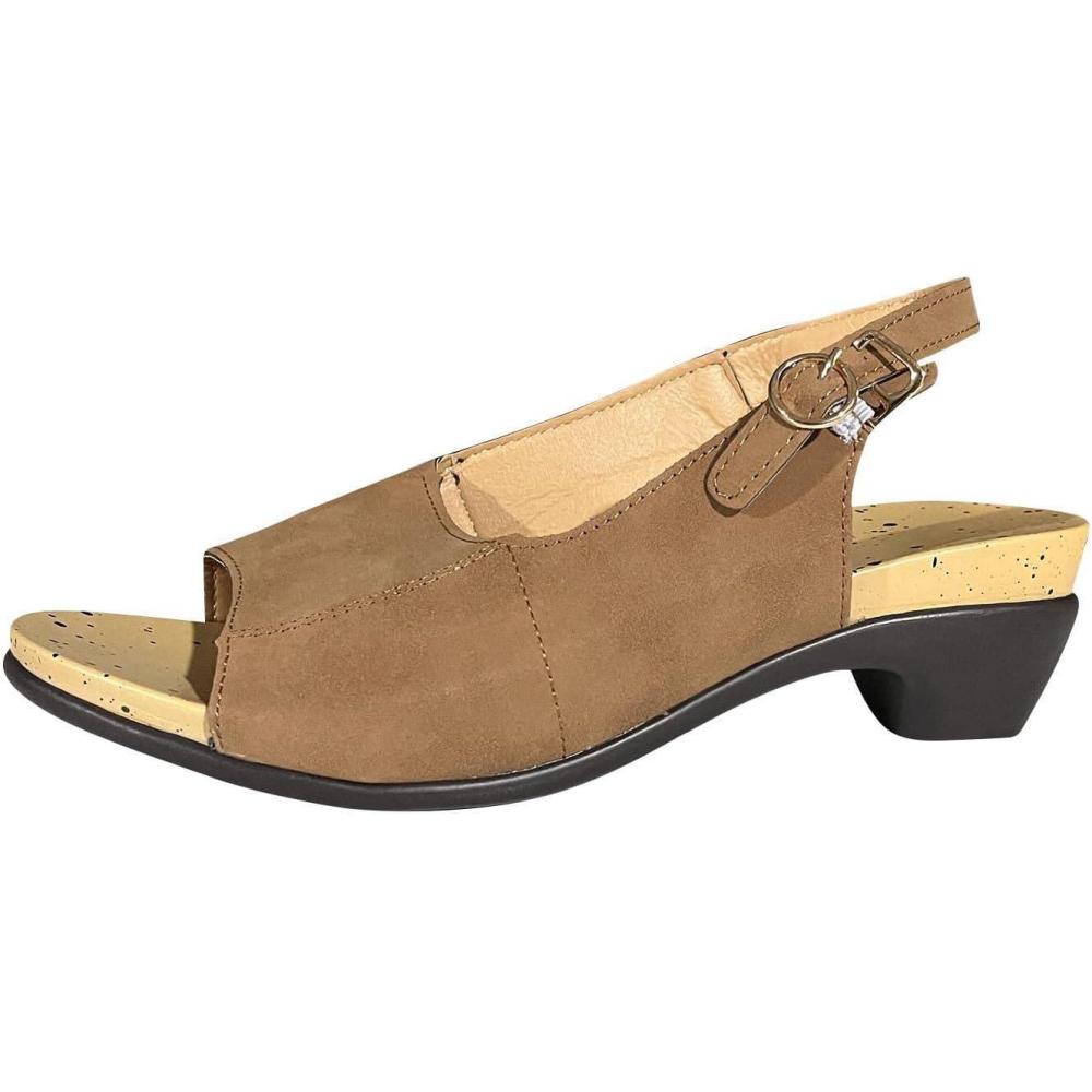 image:image2024 Sandales Femmes t De Marche Confortables Orthopdique Plateforme Chaussures Antidrapantes Respirantes Bohme Bout Ouvert Avec Talon BlocA01 Marron