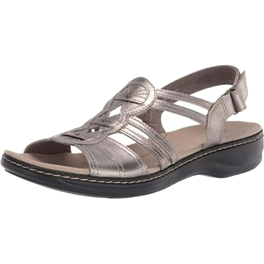 image:image2024 Sandales Femmes t De Marche Confortables Orthopdique Plateforme Chaussures Antidrapantes Respirantes Bohme Bout Ouvert Avec Talon BlocA02 Or