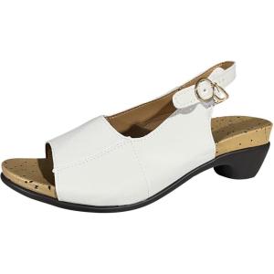2024 Sandales Femmes été De Marche Confortables Orthopédique Plateforme Chaussures Antidérapantes Respirantes Bohême Bout Ouvert Avec Talon Bloc(A01 Blanc)