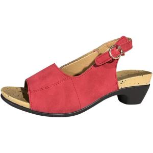 2024 Sandales Femmes été De Marche Confortables Orthopédique Plateforme Chaussures Antidérapantes Respirantes Bohême Bout Ouvert Avec Talon Bloc(A01 Rouge)