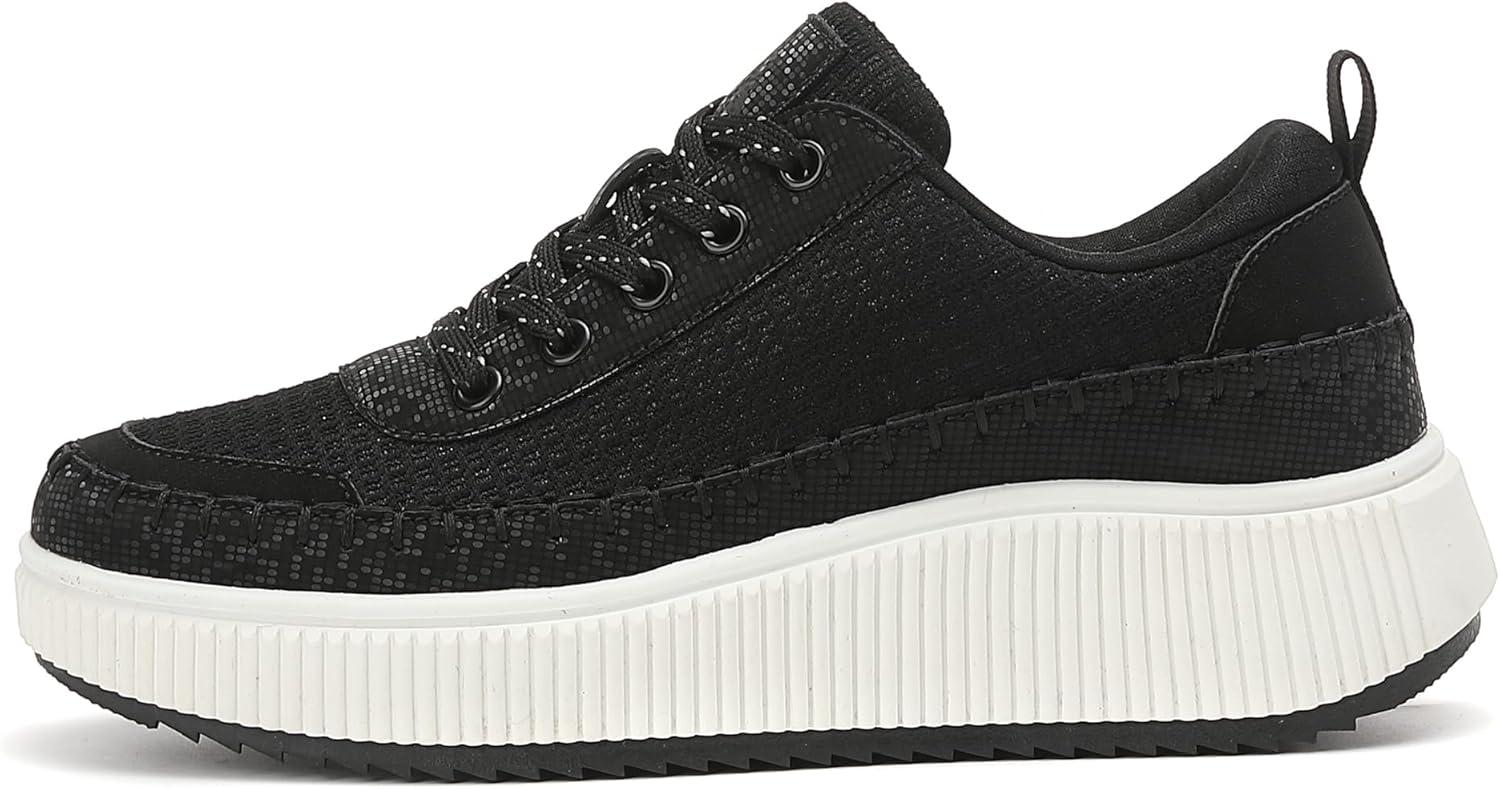 image:imageFemme Air Baskets Chaussures de Sports Outdoor Shock Absorbing Running Fitness Lger SneakersNoir Tissu