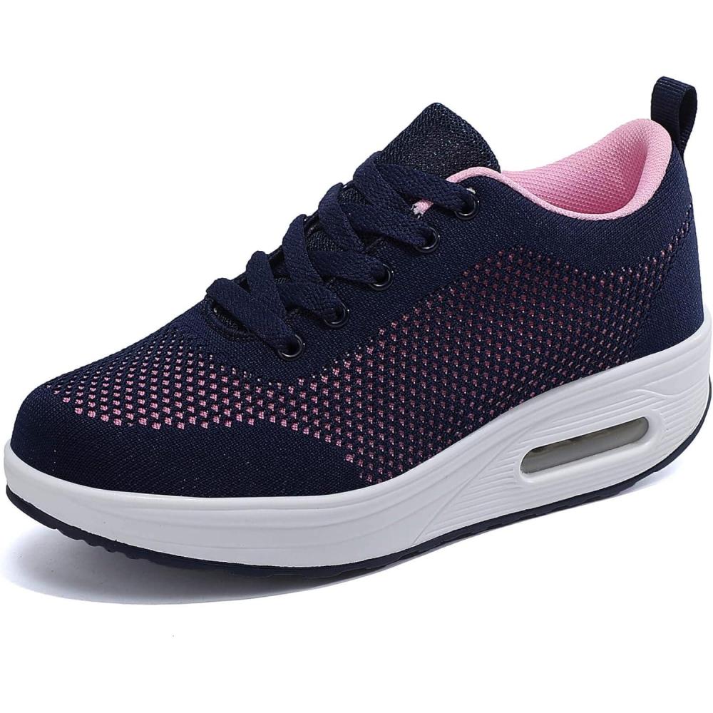 image:imageFemme Chaussures de Course Air Running Baskets Sport Outdoor Casual Marche Respirantes Confortable Fitness Gym SneakersBleu 1911