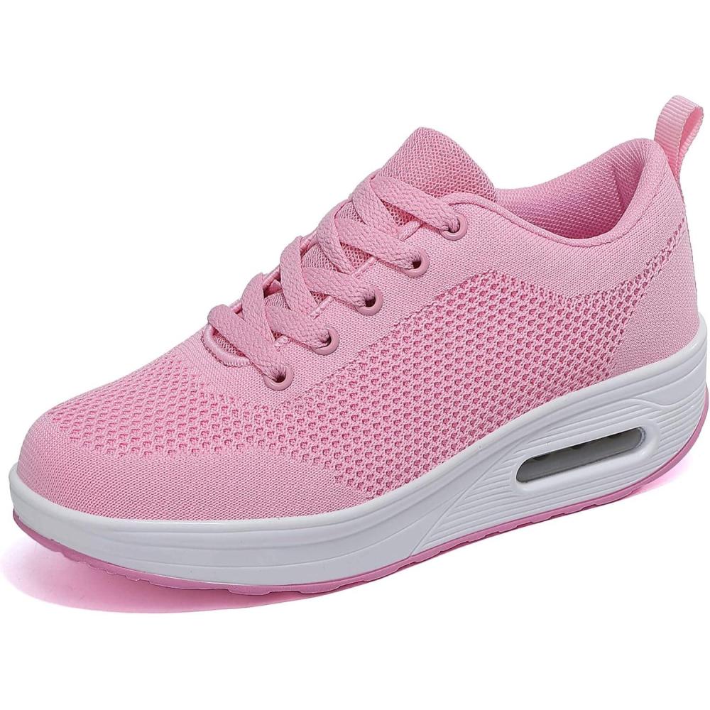 image:imageFemme Chaussures de Course Air Running Baskets Sport Outdoor Casual Marche Respirantes Confortable Fitness Gym SneakersRose 1911