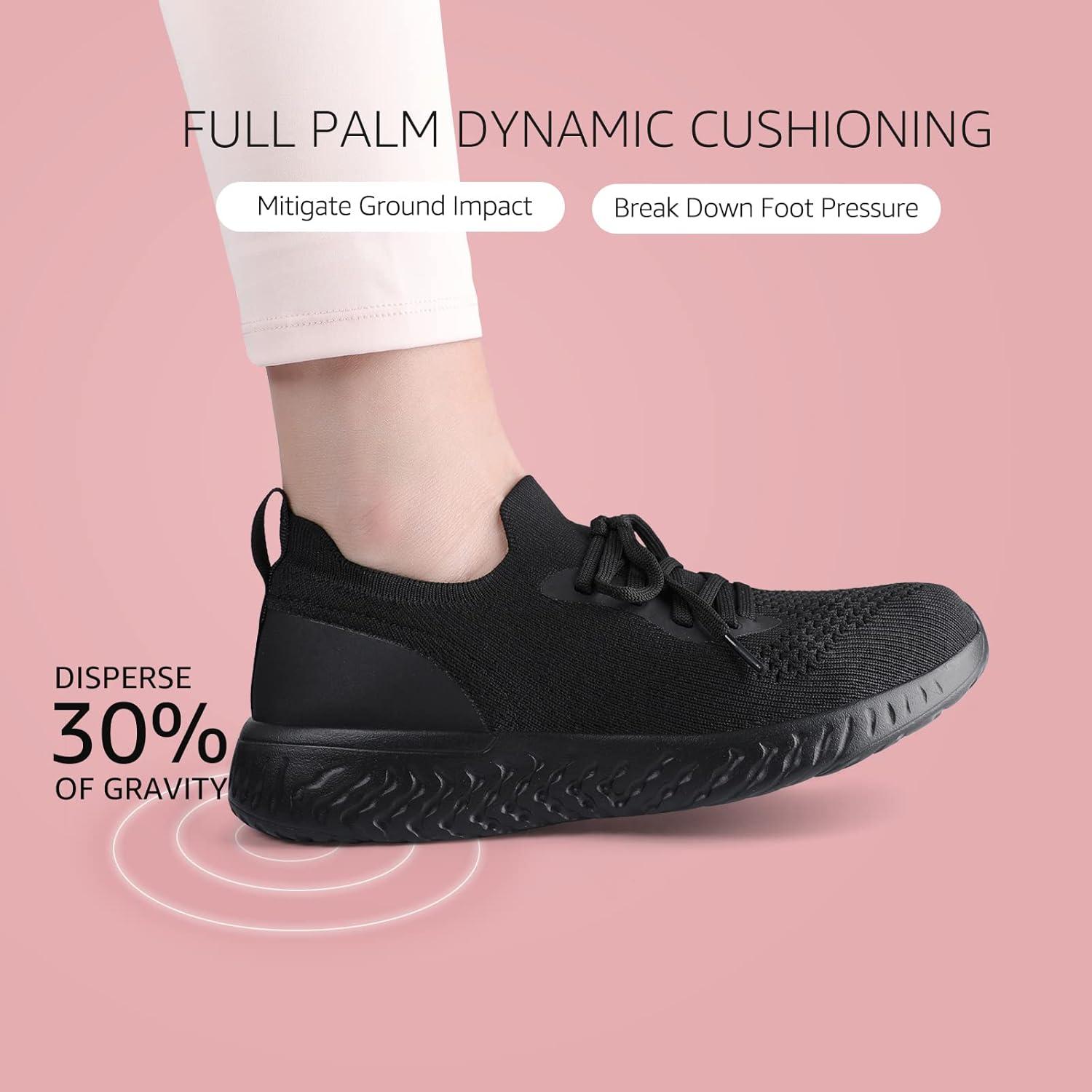 image:imageHKR Basket Femme Confort Chaussure de Running Marche Sport Casual Fitness SneakersNoir