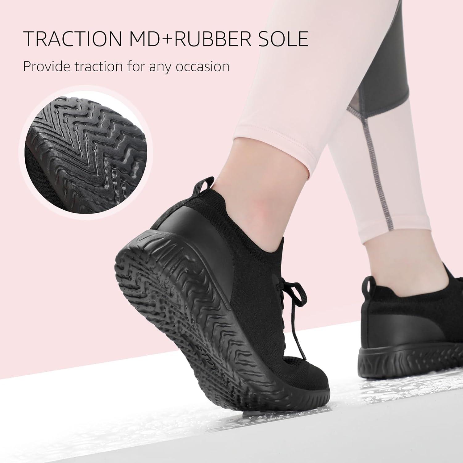 image:imageHKR Basket Femme Confort Chaussure de Running Marche Sport Casual Fitness SneakersNoir