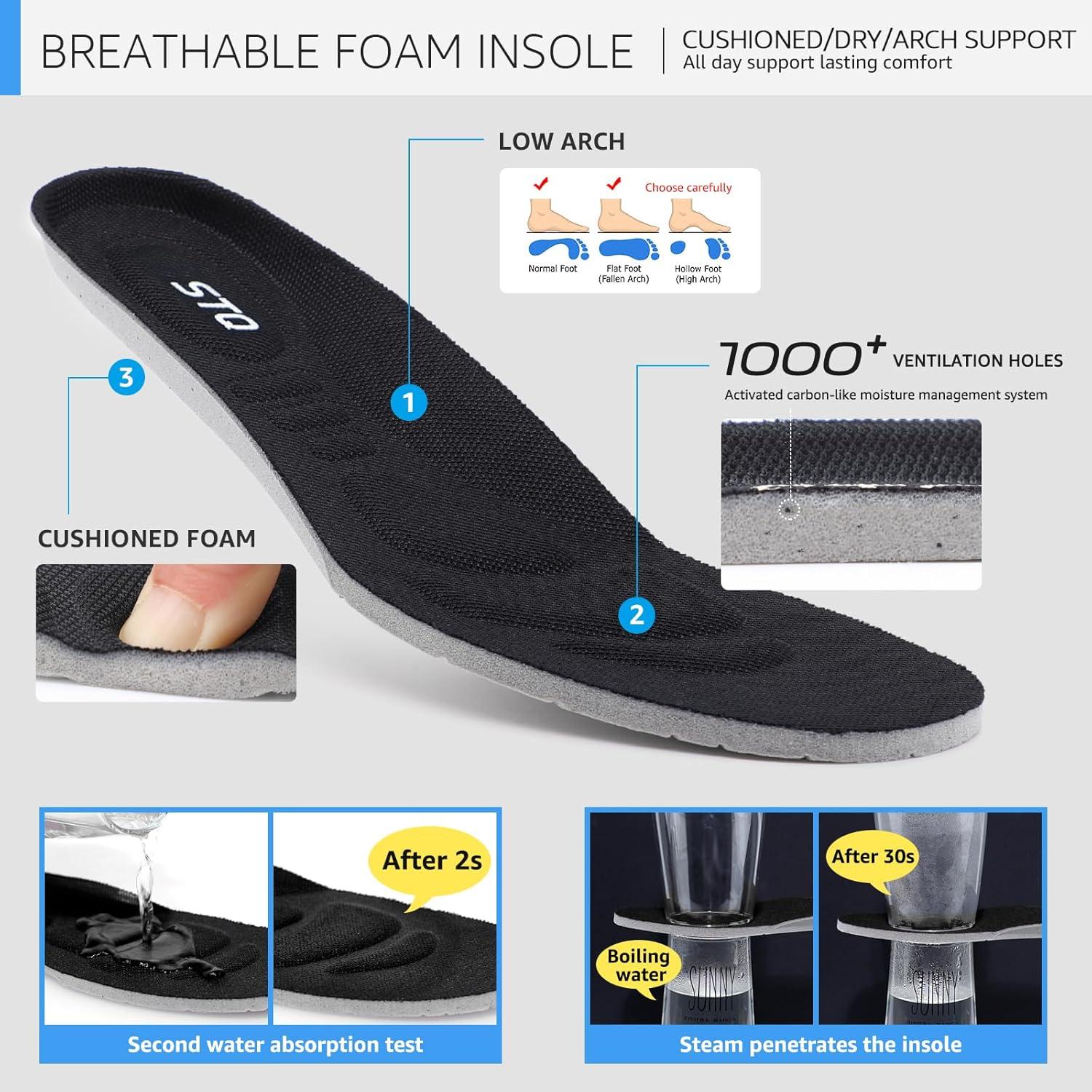 image:imageHKR Basket San Lacet Femme Chaussures de Orthopdique Marche Mode et Sport Travail Tennis Confortable Chic Femme Ultra LGRe Fitness Campus Slip on Enfiler SneakersNoir Grey