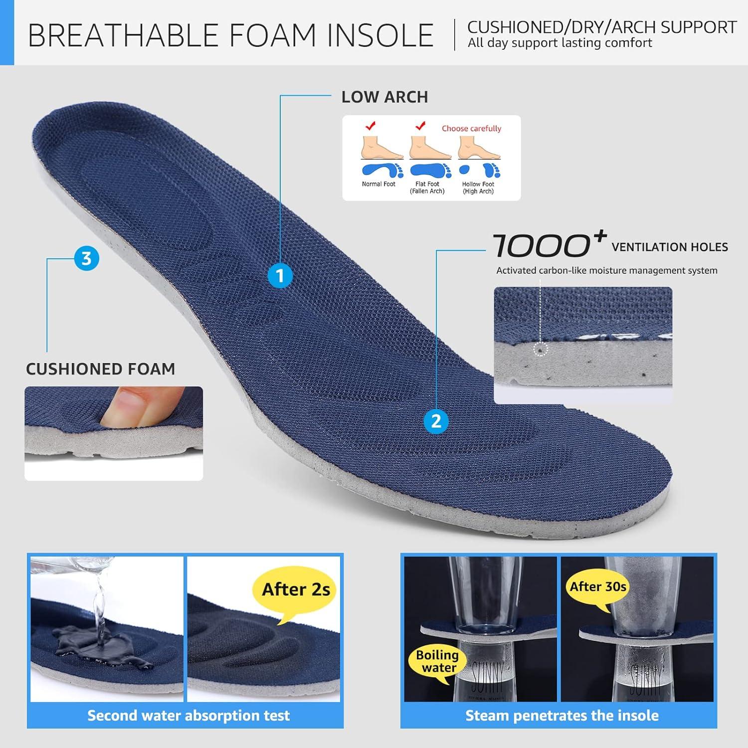 image:imageHKR Basket San Lacet Femme Chaussures de Orthopdique Marche Mode et Sport Travail Tennis Confortable Chic Femme Ultra LGRe Fitness Campus Slip on Enfiler SneakersMarine
