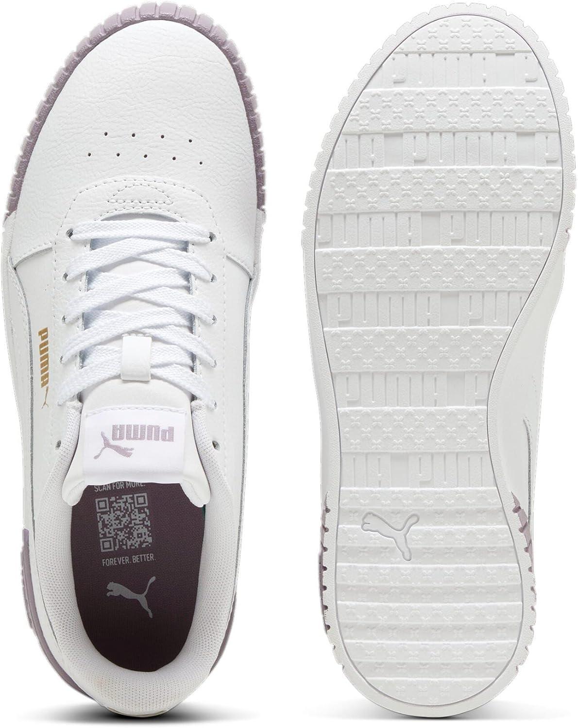 image:imagePuma Cali Bold Wns Baskets FemmePuma White Pale Plum Puma Gold