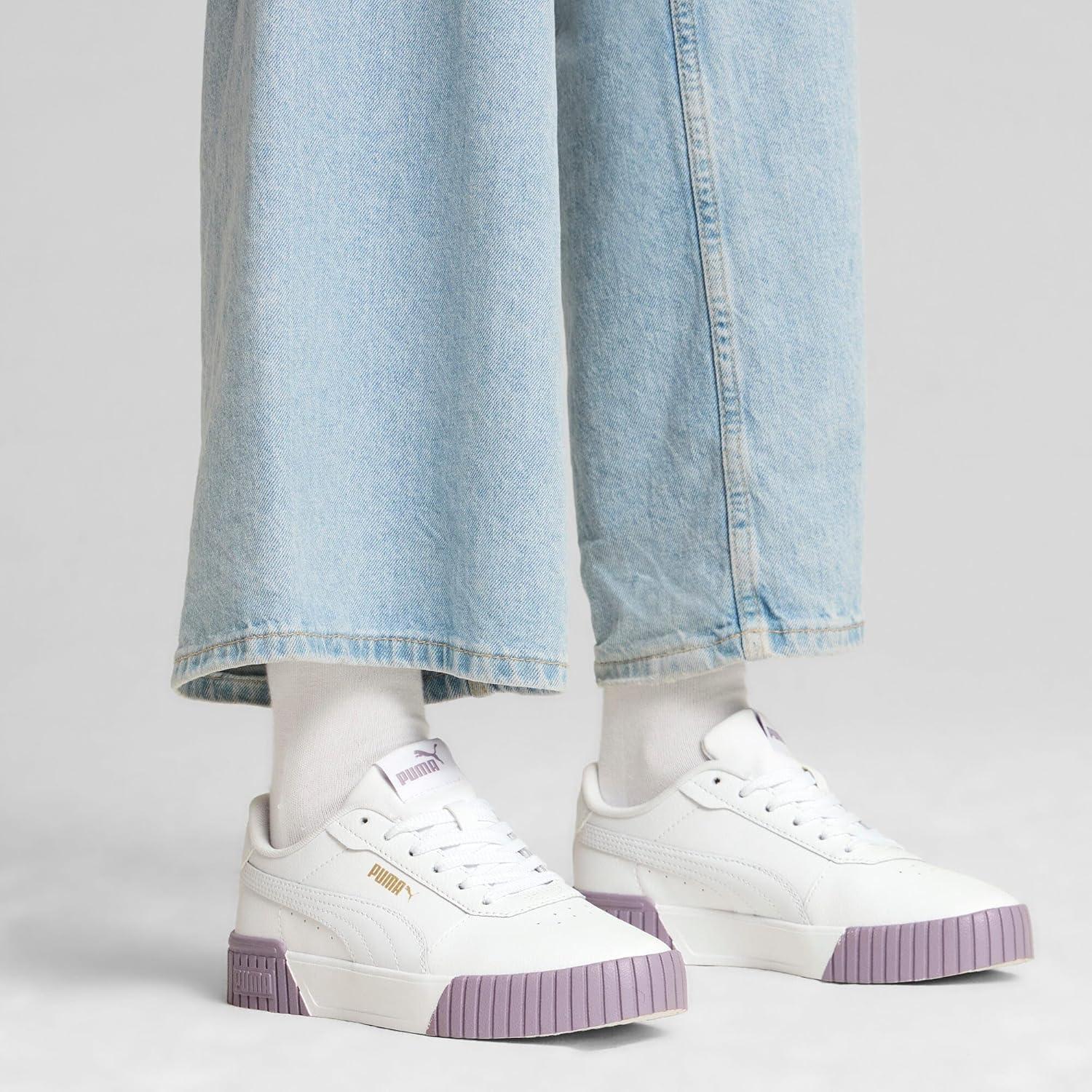 image:imagePuma Cali Bold Wns Baskets FemmePuma White Pale Plum Puma Gold