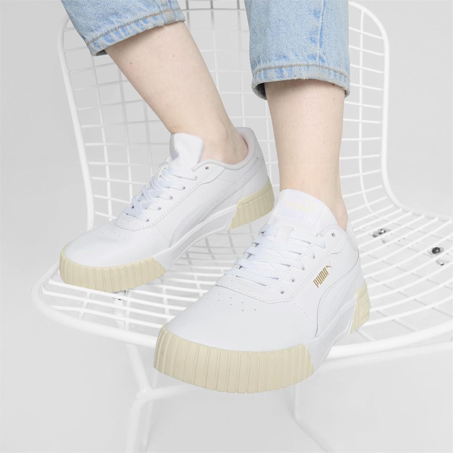 image:imagePuma Cali Bold Wns Baskets FemmePuma White Puma Gold Alpine Snow