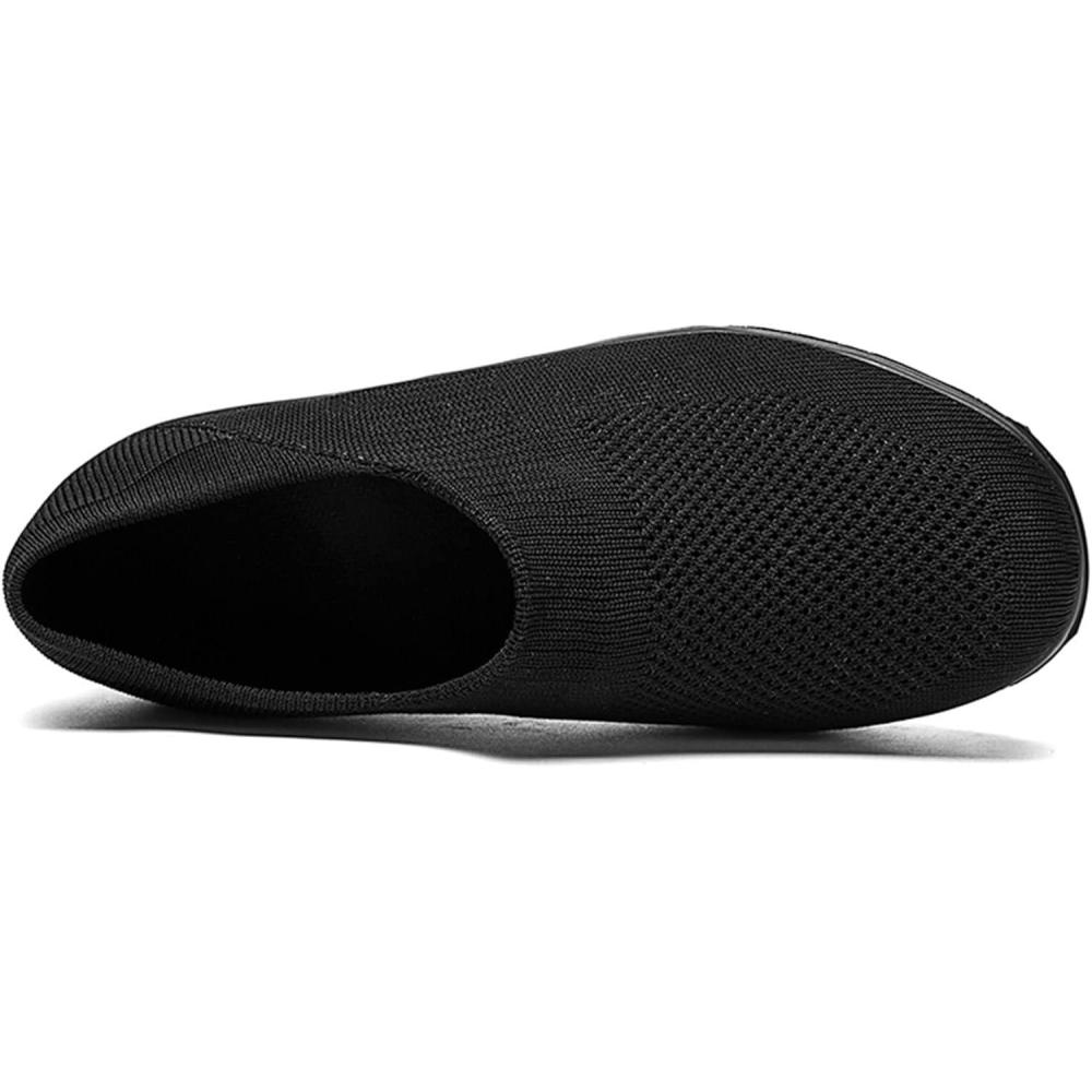 image:imageGnrique Chaussures CompensEs Femme Baskets  Plateforme lgres Fashionand Chaussures Confortables pour Femmes Baskets pour Femmes Orthopdique Marche Basket Respirantes Antidrapantes ChaussureLe Noir